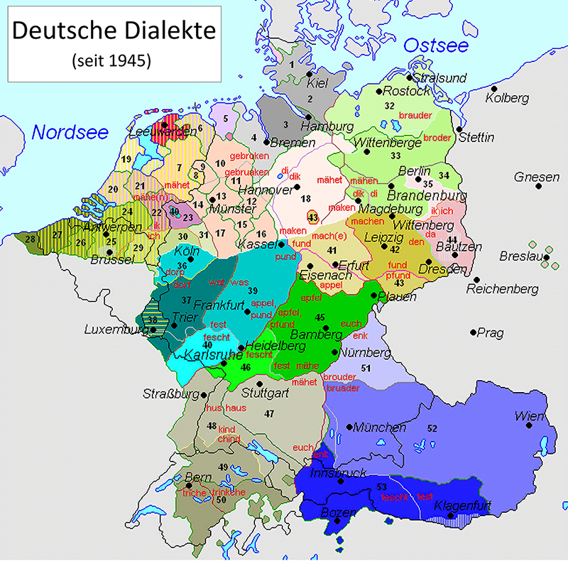 German market localization - German dialects