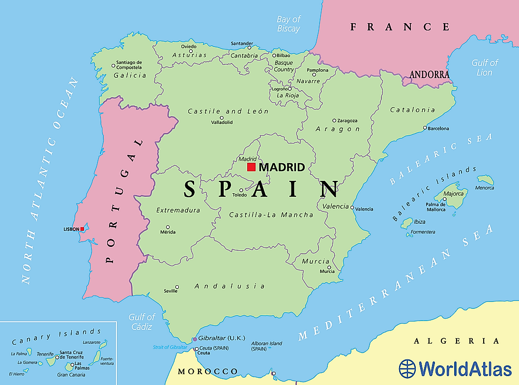 Spanish vs. Portuguese - Iberian peninsula