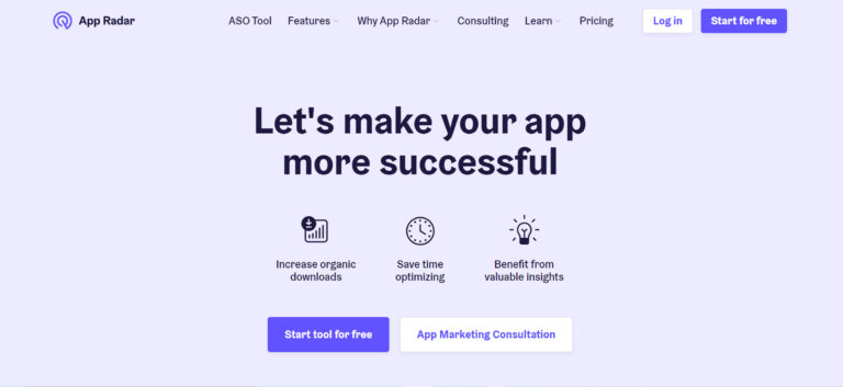 mobile analytics tools - app radar